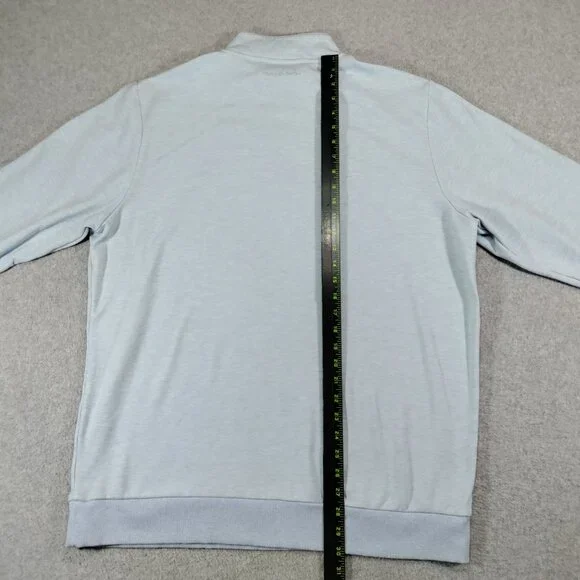 TravisMathew Cloud Quarter Zip 2.0 Mens XL Heather Blue 1/4 Zip Pullover - Picture 10 of 10